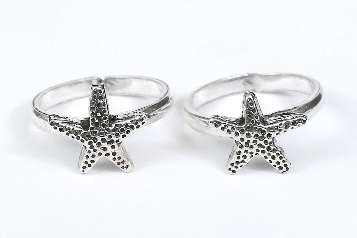 Starfish Silver Toe Ring