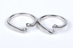 Lovely White Stone Silver Toe Ring