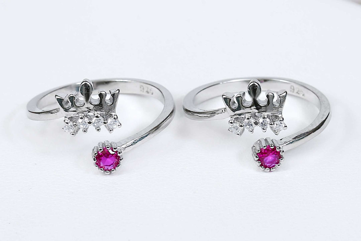 Crown Silver Toe Ring