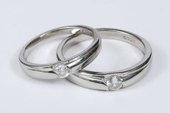 Always for U Silver Couple Ring