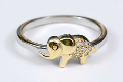 Baby Elephant Silver Ring