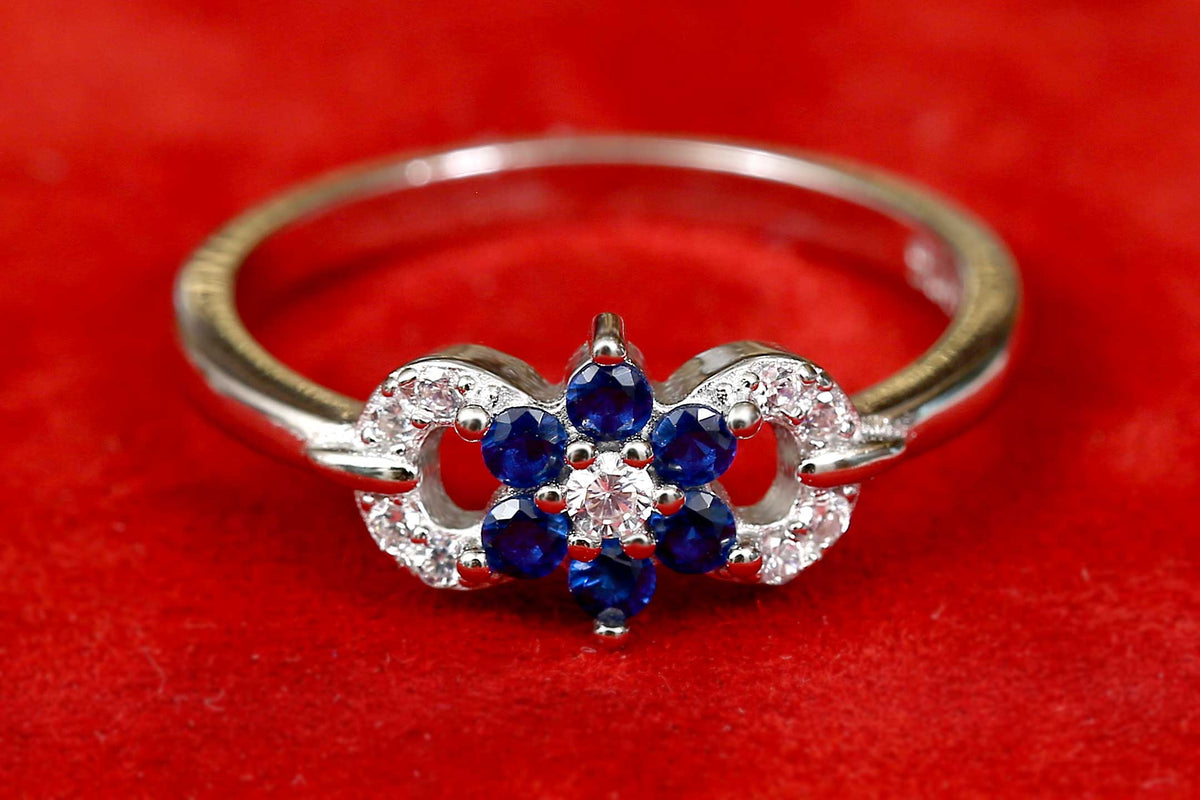 Beautiful Blue Silver Ring