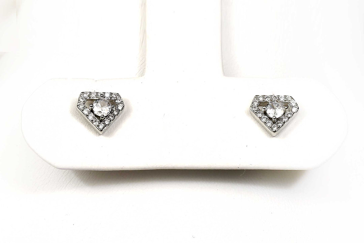 Diamond Cut Silver Earring