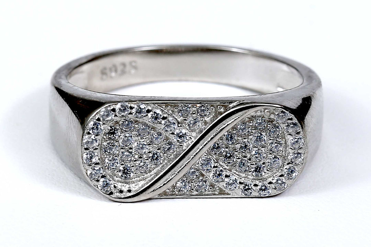 Infinity Model Gents Silver Ring